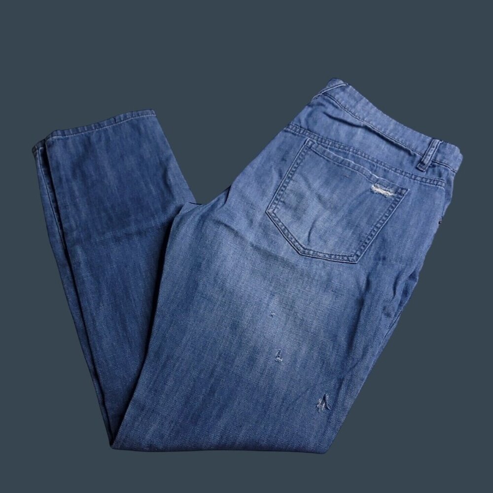 Volcom Womens Stoned Slim Slouch Distressed Jeans 11 100% Cotton Juniors